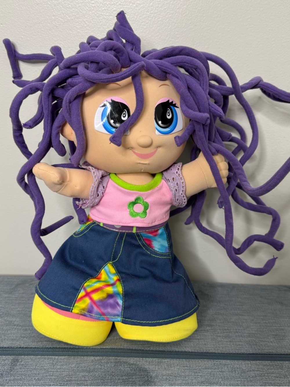 Vintage Curly Qs Doll Purple Hair Great Condition Blue Eyes 2000s Y2K